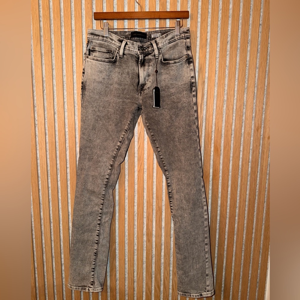 John Varvatos Distressed Gray Denim Jeans